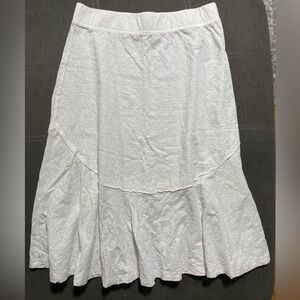 FREE PEOPLE BEACH -white cotton bohemian skirt size large